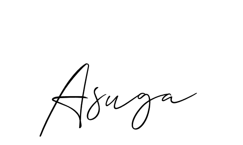 The best way (Allison_Script) to make a short signature is to pick only two or three words in your name. The name Asuga include a total of six letters. For converting this name. Asuga signature style 2 images and pictures png