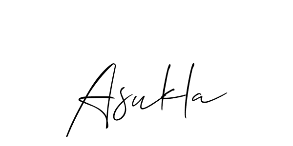 Make a beautiful signature design for name Asukla. With this signature (Allison_Script) style, you can create a handwritten signature for free. Asukla signature style 2 images and pictures png