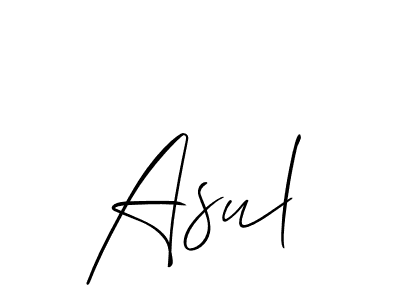 Also we have Asul name is the best signature style. Create professional handwritten signature collection using Allison_Script autograph style. Asul signature style 2 images and pictures png