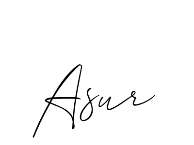 Make a beautiful signature design for name Asur. With this signature (Allison_Script) style, you can create a handwritten signature for free. Asur signature style 2 images and pictures png