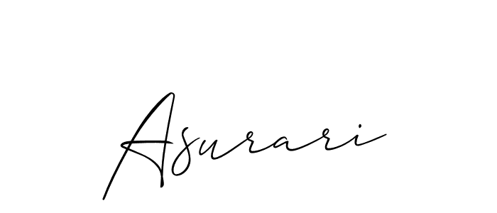 if you are searching for the best signature style for your name Asurari. so please give up your signature search. here we have designed multiple signature styles  using Allison_Script. Asurari signature style 2 images and pictures png