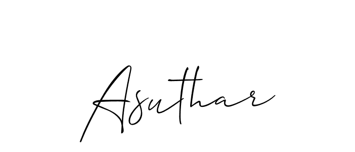 Design your own signature with our free online signature maker. With this signature software, you can create a handwritten (Allison_Script) signature for name Asuthar. Asuthar signature style 2 images and pictures png