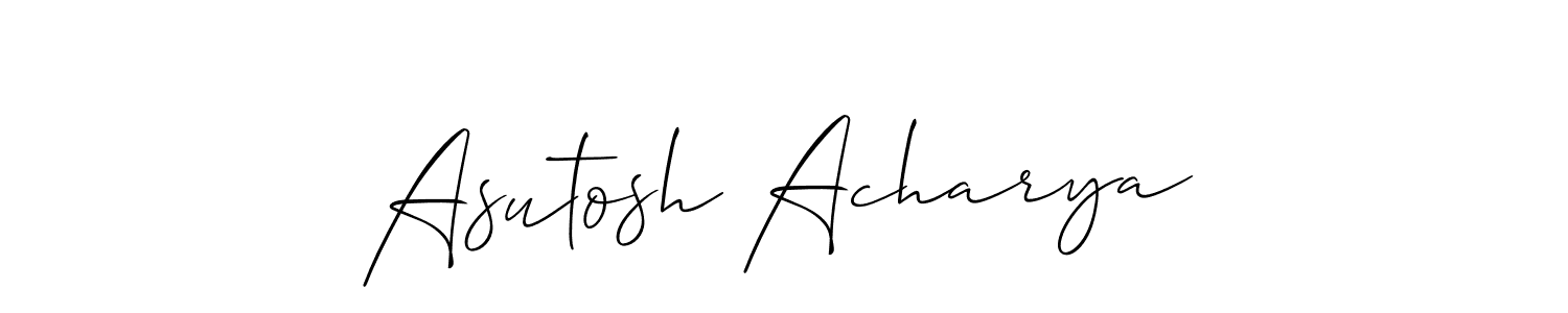 Design your own signature with our free online signature maker. With this signature software, you can create a handwritten (Allison_Script) signature for name Asutosh Acharya. Asutosh Acharya signature style 2 images and pictures png