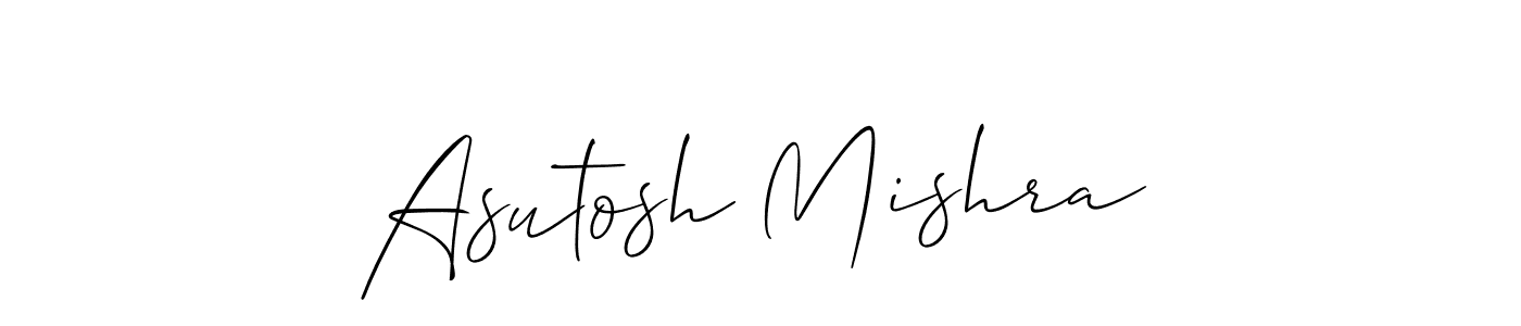 Design your own signature with our free online signature maker. With this signature software, you can create a handwritten (Allison_Script) signature for name Asutosh Mishra. Asutosh Mishra signature style 2 images and pictures png