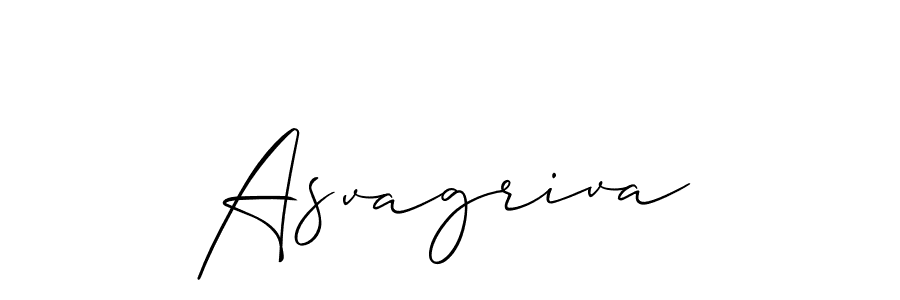 Use a signature maker to create a handwritten signature online. With this signature software, you can design (Allison_Script) your own signature for name Asvagriva. Asvagriva signature style 2 images and pictures png