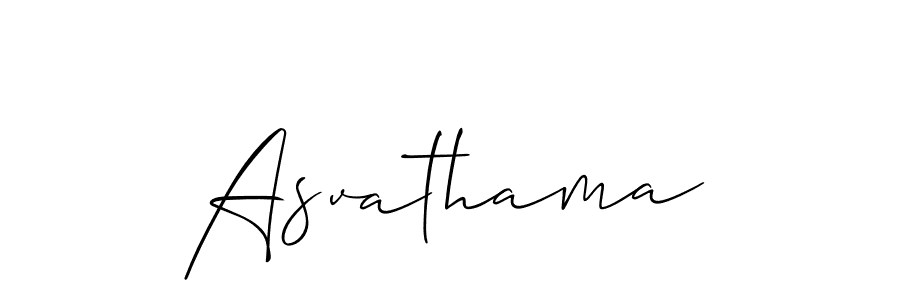 Use a signature maker to create a handwritten signature online. With this signature software, you can design (Allison_Script) your own signature for name Asvathama. Asvathama signature style 2 images and pictures png