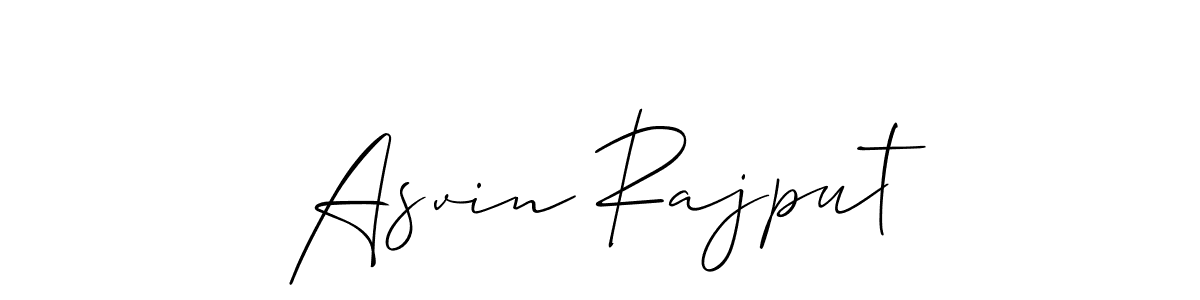 if you are searching for the best signature style for your name Asvin Rajput. so please give up your signature search. here we have designed multiple signature styles  using Allison_Script. Asvin Rajput signature style 2 images and pictures png