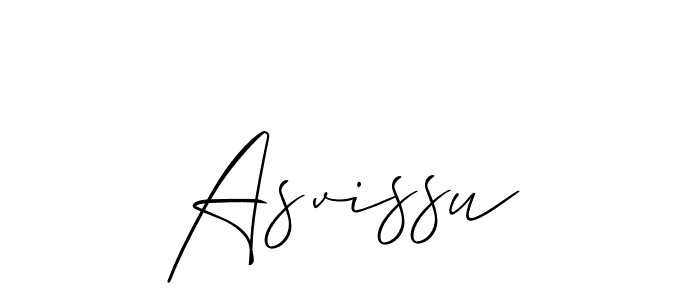 You should practise on your own different ways (Allison_Script) to write your name (Asvissu) in signature. don't let someone else do it for you. Asvissu signature style 2 images and pictures png