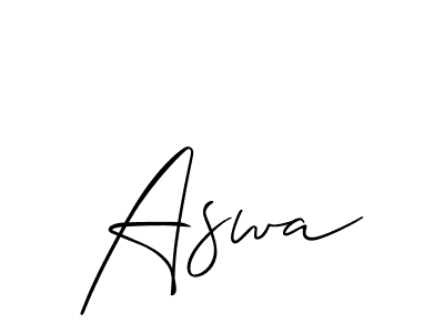 if you are searching for the best signature style for your name Aswa. so please give up your signature search. here we have designed multiple signature styles  using Allison_Script. Aswa signature style 2 images and pictures png
