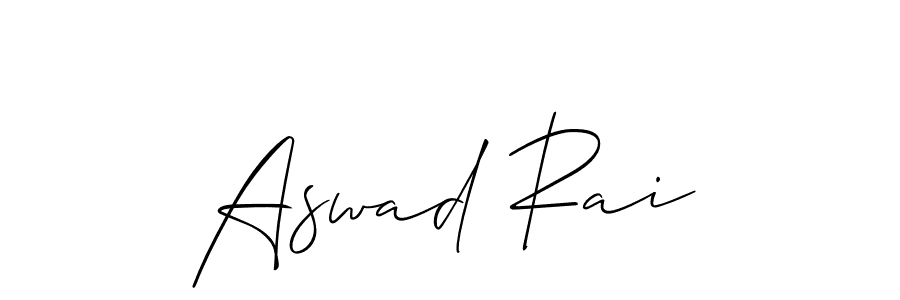 if you are searching for the best signature style for your name Aswad Rai. so please give up your signature search. here we have designed multiple signature styles  using Allison_Script. Aswad Rai signature style 2 images and pictures png