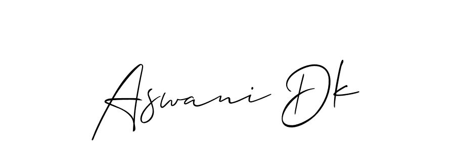 How to make Aswani Dk signature? Allison_Script is a professional autograph style. Create handwritten signature for Aswani Dk name. Aswani Dk signature style 2 images and pictures png