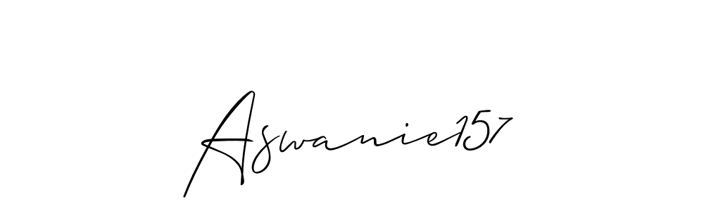 Create a beautiful signature design for name Aswanie157. With this signature (Allison_Script) fonts, you can make a handwritten signature for free. Aswanie157 signature style 2 images and pictures png