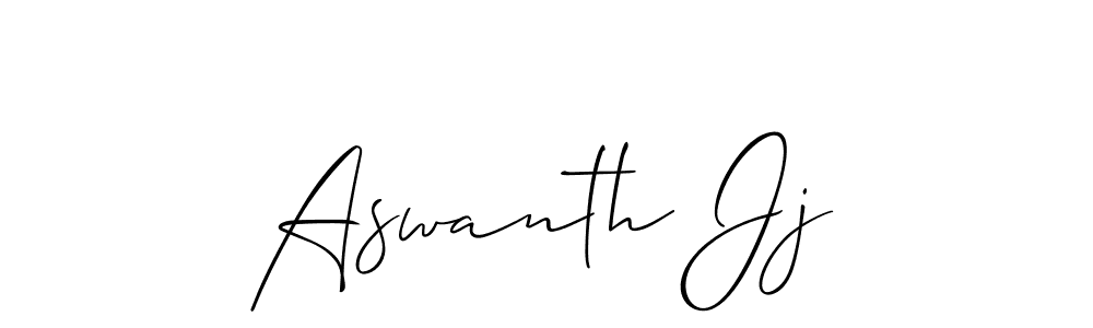 You should practise on your own different ways (Allison_Script) to write your name (Aswanth Jj) in signature. don't let someone else do it for you. Aswanth Jj signature style 2 images and pictures png