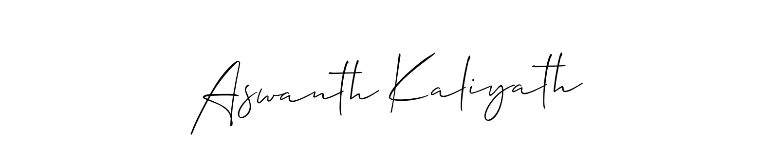 Aswanth Kaliyath stylish signature style. Best Handwritten Sign (Allison_Script) for my name. Handwritten Signature Collection Ideas for my name Aswanth Kaliyath. Aswanth Kaliyath signature style 2 images and pictures png