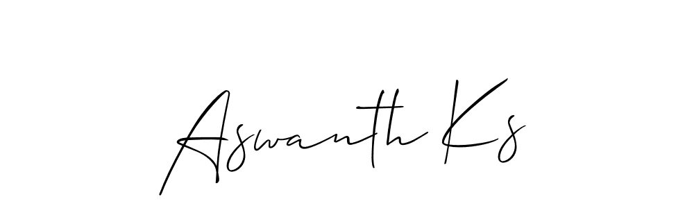 Make a beautiful signature design for name Aswanth Ks. Use this online signature maker to create a handwritten signature for free. Aswanth Ks signature style 2 images and pictures png