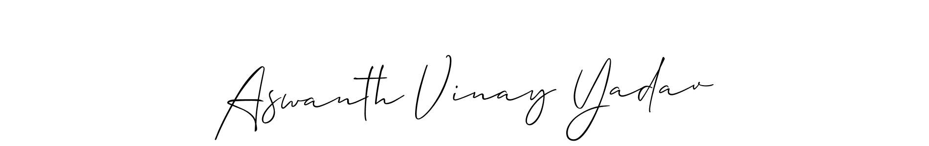 See photos of Aswanth Vinay Yadav official signature by Spectra . Check more albums & portfolios. Read reviews & check more about Allison_Script font. Aswanth Vinay Yadav signature style 2 images and pictures png