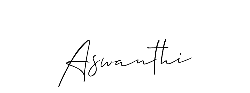 How to make Aswanthi signature? Allison_Script is a professional autograph style. Create handwritten signature for Aswanthi name. Aswanthi signature style 2 images and pictures png