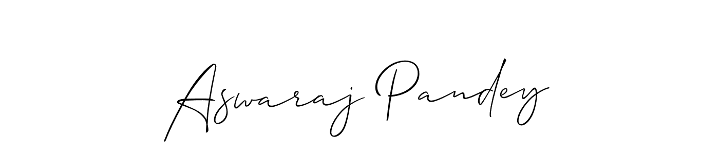 Use a signature maker to create a handwritten signature online. With this signature software, you can design (Allison_Script) your own signature for name Aswaraj Pandey. Aswaraj Pandey signature style 2 images and pictures png