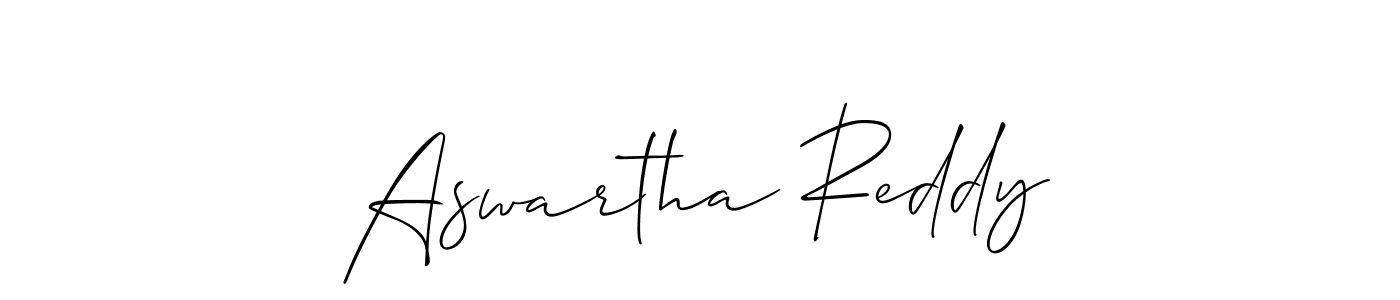 Also we have Aswartha Reddy name is the best signature style. Create professional handwritten signature collection using Allison_Script autograph style. Aswartha Reddy signature style 2 images and pictures png