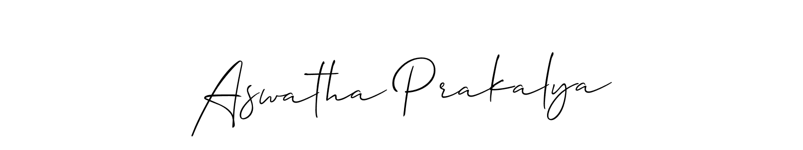 Best and Professional Signature Style for Aswatha Prakalya. Allison_Script Best Signature Style Collection. Aswatha Prakalya signature style 2 images and pictures png
