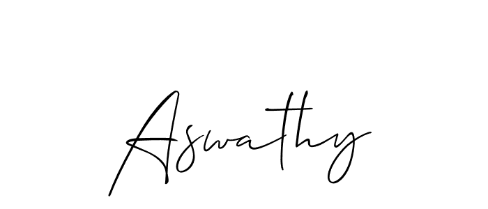 It looks lik you need a new signature style for name Aswathy. Design unique handwritten (Allison_Script) signature with our free signature maker in just a few clicks. Aswathy signature style 2 images and pictures png