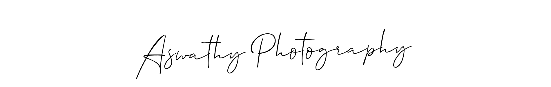 Also You can easily find your signature by using the search form. We will create Aswathy Photography name handwritten signature images for you free of cost using Allison_Script sign style. Aswathy Photography signature style 2 images and pictures png