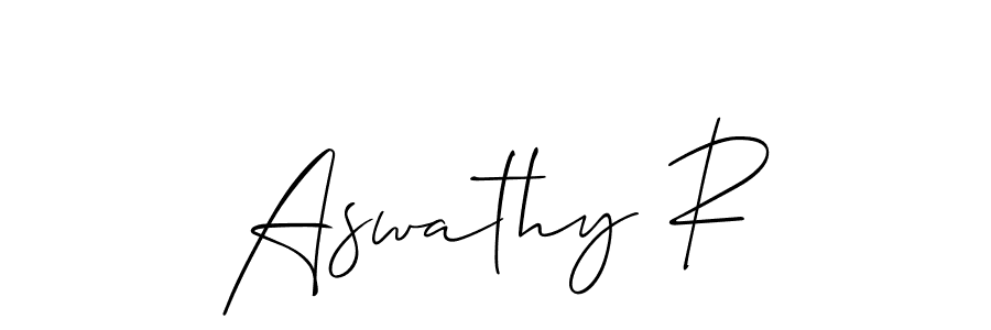 Similarly Allison_Script is the best handwritten signature design. Signature creator online .You can use it as an online autograph creator for name Aswathy R. Aswathy R signature style 2 images and pictures png