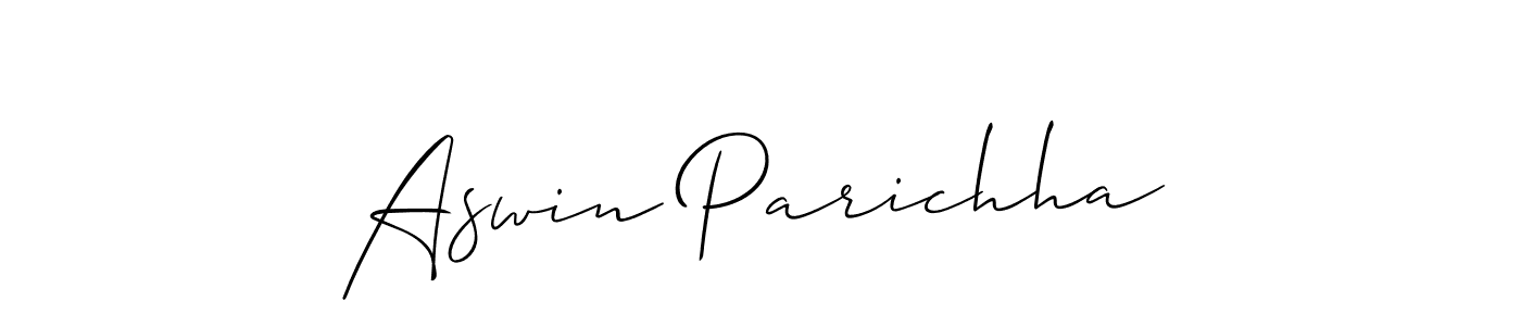 You can use this online signature creator to create a handwritten signature for the name Aswin Parichha. This is the best online autograph maker. Aswin Parichha signature style 2 images and pictures png