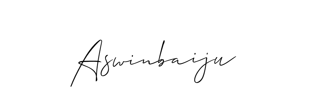 if you are searching for the best signature style for your name Aswinbaiju. so please give up your signature search. here we have designed multiple signature styles  using Allison_Script. Aswinbaiju signature style 2 images and pictures png