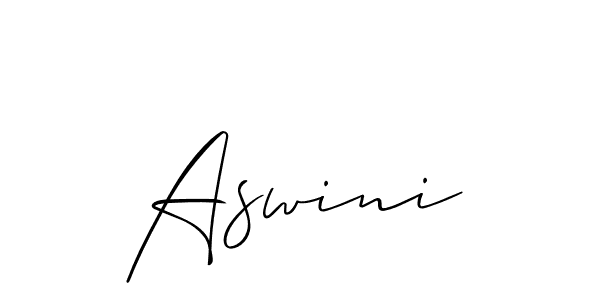 Create a beautiful signature design for name Aswini. With this signature (Allison_Script) fonts, you can make a handwritten signature for free. Aswini signature style 2 images and pictures png