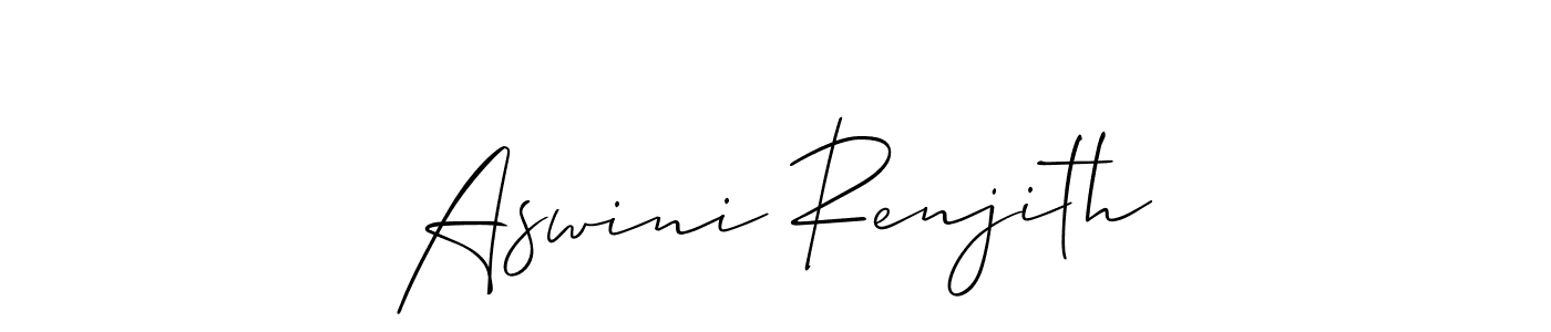 Similarly Allison_Script is the best handwritten signature design. Signature creator online .You can use it as an online autograph creator for name Aswini Renjith. Aswini Renjith signature style 2 images and pictures png