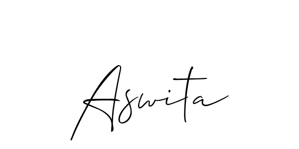 How to make Aswita name signature. Use Allison_Script style for creating short signs online. This is the latest handwritten sign. Aswita signature style 2 images and pictures png