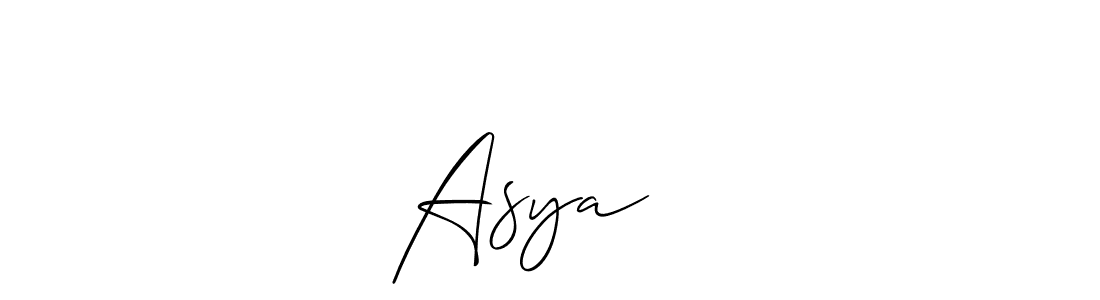 Also You can easily find your signature by using the search form. We will create Asya ❤️ name handwritten signature images for you free of cost using Allison_Script sign style. Asya ❤️ signature style 2 images and pictures png