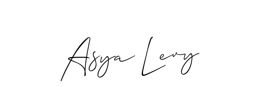 if you are searching for the best signature style for your name Asya Levy. so please give up your signature search. here we have designed multiple signature styles  using Allison_Script. Asya Levy signature style 2 images and pictures png