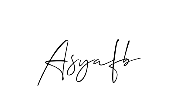 Also we have Asyafb name is the best signature style. Create professional handwritten signature collection using Allison_Script autograph style. Asyafb signature style 2 images and pictures png