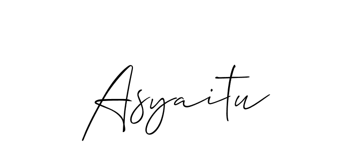 Asyaitu stylish signature style. Best Handwritten Sign (Allison_Script) for my name. Handwritten Signature Collection Ideas for my name Asyaitu. Asyaitu signature style 2 images and pictures png