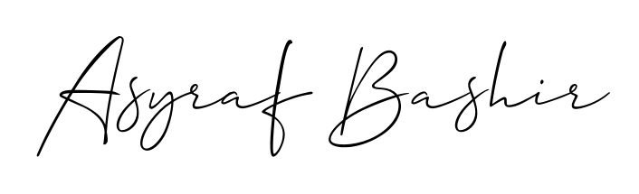 Explore multiple handwriting variations for Asyraf Bashir including this stunning Allison_Script design. Free to use across all platforms. Asyraf Bashir signature style 2 images and pictures png