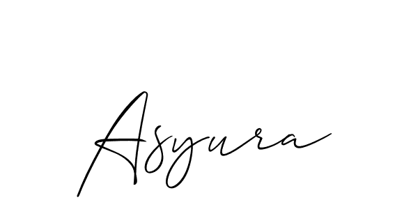 How to make Asyura signature? Allison_Script is a professional autograph style. Create handwritten signature for Asyura name. Asyura signature style 2 images and pictures png