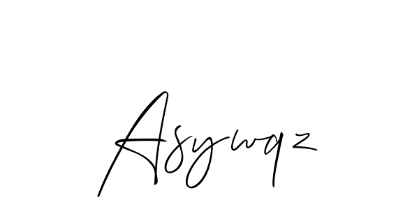 How to make Asywqz signature? Allison_Script is a professional autograph style. Create handwritten signature for Asywqz name. Asywqz signature style 2 images and pictures png