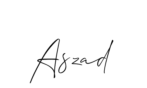 You should practise on your own different ways (Allison_Script) to write your name (Aszad) in signature. don't let someone else do it for you. Aszad signature style 2 images and pictures png