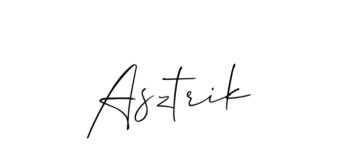 It looks lik you need a new signature style for name Asztrik. Design unique handwritten (Allison_Script) signature with our free signature maker in just a few clicks. Asztrik signature style 2 images and pictures png