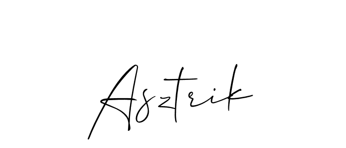 Asztrik stylish signature style. Best Handwritten Sign (Allison_Script) for my name. Handwritten Signature Collection Ideas for my name Asztrik. Asztrik signature style 2 images and pictures png