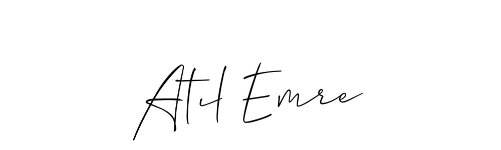 Similarly Allison_Script is the best handwritten signature design. Signature creator online .You can use it as an online autograph creator for name Atıl Emre. Atıl Emre signature style 2 images and pictures png