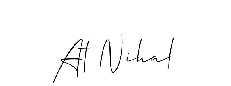 Also we have At Nihal name is the best signature style. Create professional handwritten signature collection using Allison_Script autograph style. At Nihal signature style 2 images and pictures png