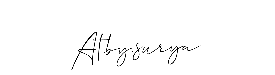 Also You can easily find your signature by using the search form. We will create At.by.surya name handwritten signature images for you free of cost using Allison_Script sign style. At.by.surya signature style 2 images and pictures png