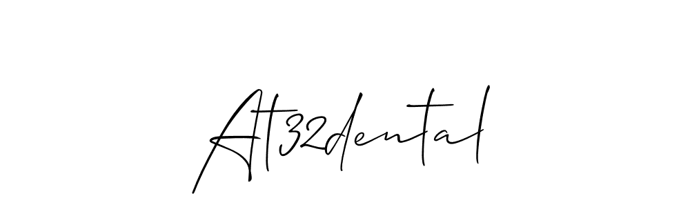 Allison_Script is a professional signature style that is perfect for those who want to add a touch of class to their signature. It is also a great choice for those who want to make their signature more unique. Get At32dental name to fancy signature for free. At32dental signature style 2 images and pictures png