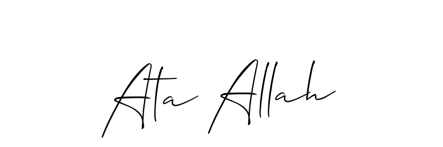 Make a beautiful signature design for name Ata Allah. Use this online signature maker to create a handwritten signature for free. Ata Allah signature style 2 images and pictures png