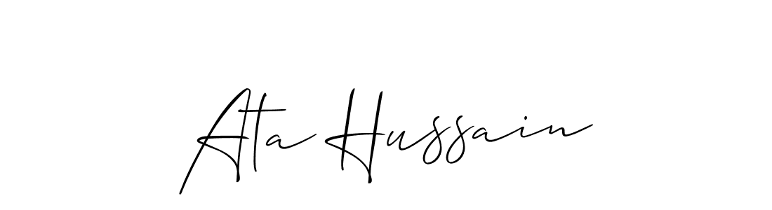 Make a short Ata Hussain signature style. Manage your documents anywhere anytime using Allison_Script. Create and add eSignatures, submit forms, share and send files easily. Ata Hussain signature style 2 images and pictures png