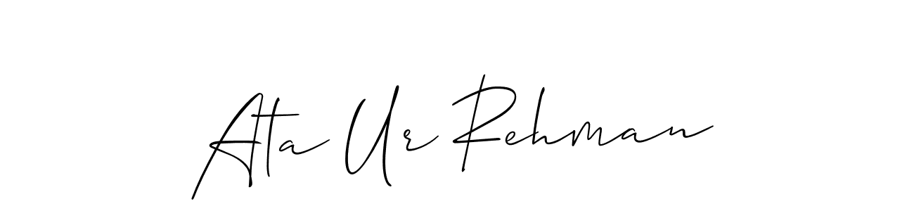 It looks lik you need a new signature style for name Ata Ur Rehman. Design unique handwritten (Allison_Script) signature with our free signature maker in just a few clicks. Ata Ur Rehman signature style 2 images and pictures png