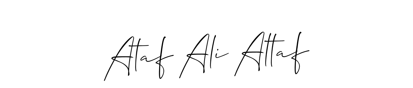 You should practise on your own different ways (Allison_Script) to write your name (Ataf Ali Altaf) in signature. don't let someone else do it for you. Ataf Ali Altaf signature style 2 images and pictures png